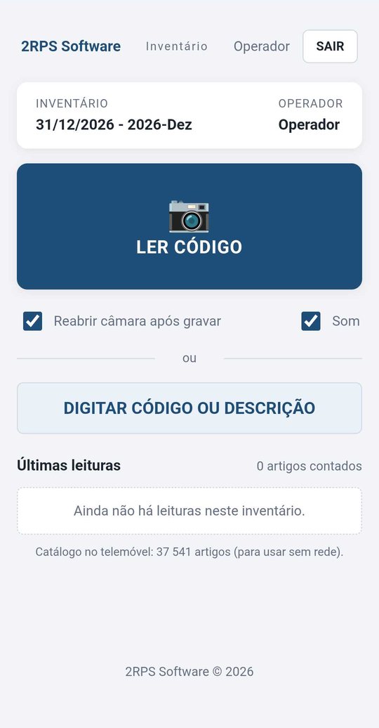Inventário Web: escolher ler código ou pesquisar