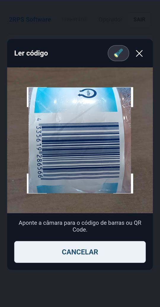 Inventário Web: apontar a câmara ao código